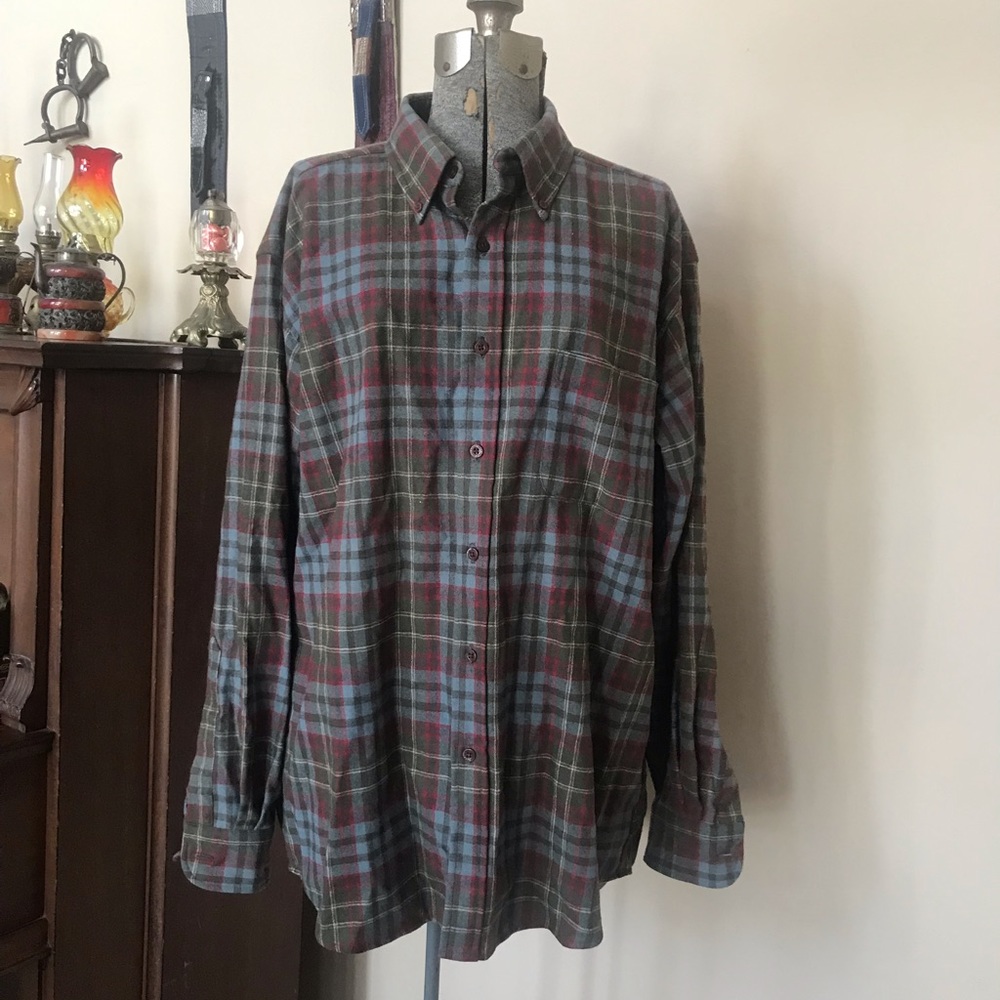 PENDLETON Flannel Plaid Wool Fireside Shirt